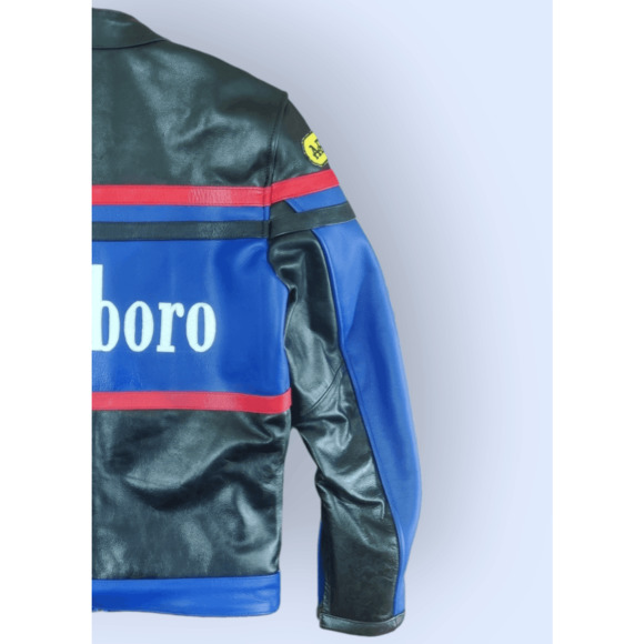 Vintage🔥 Marlboro Racing Leather Jacket - Picture 3 of 8